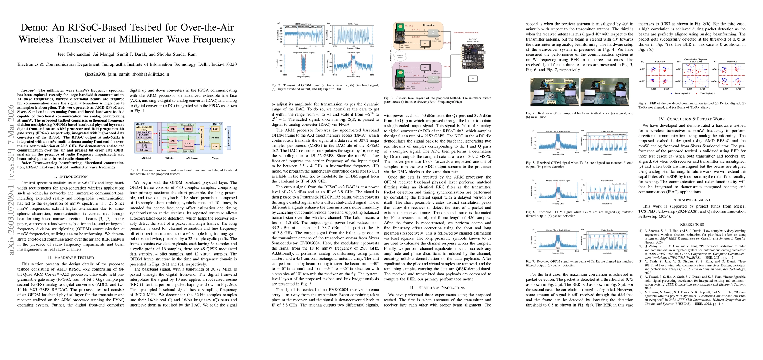 Thumbnail for Demo: An RFSoC-Based Testbed for Over-the-Air Wireless Transceiver at Millimeter Wave Frequency