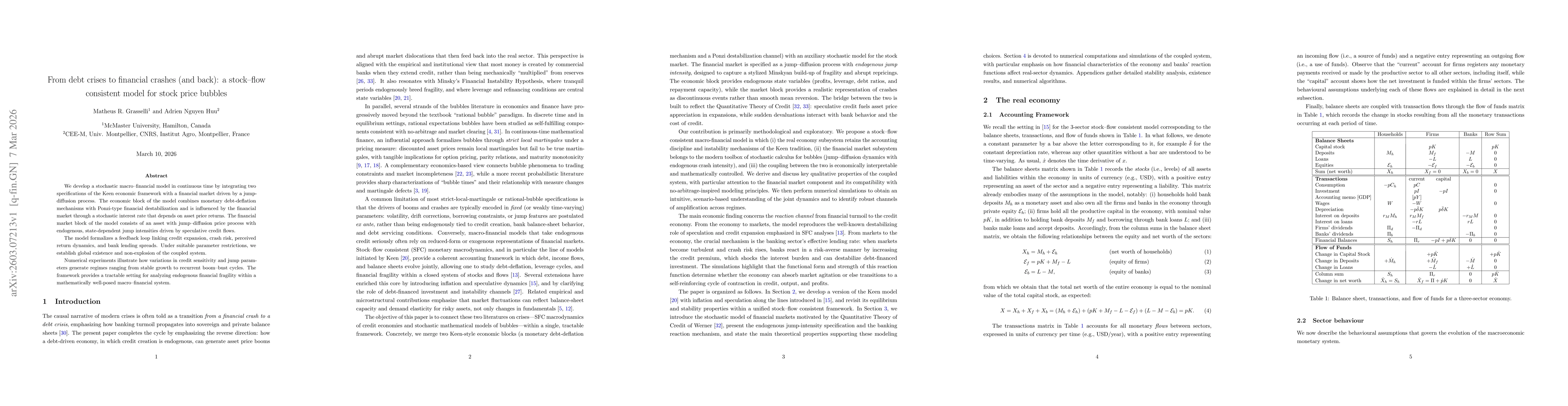 Thumbnail for From debt crises to financial crashes (and back): a stock-flow consistent model for stock price bubbles