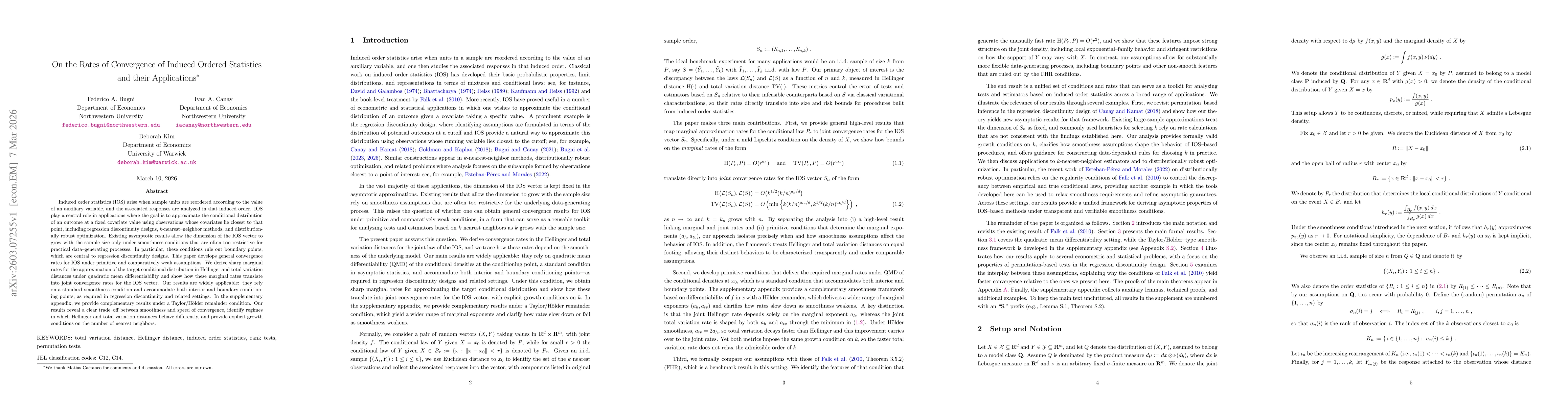 Thumbnail for On the Rates of Convergence of Induced Ordered Statistics and their Applications
