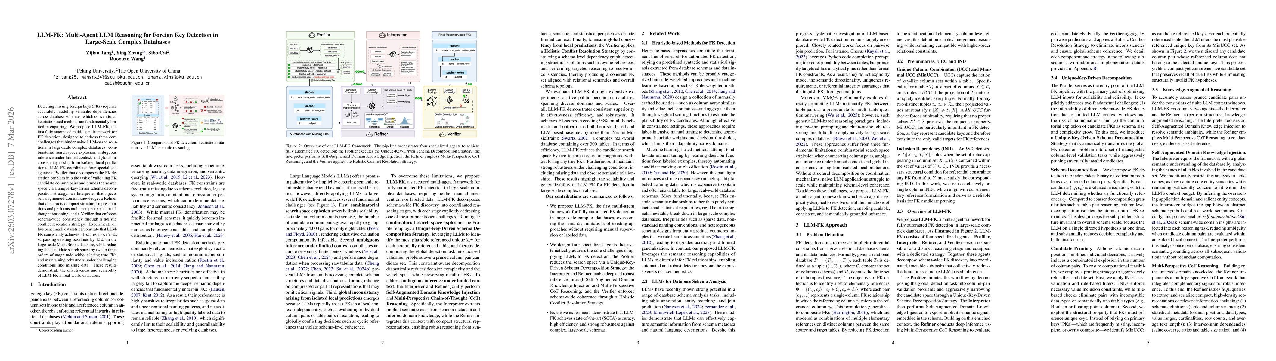 Thumbnail for LLM-FK: Multi-Agent LLM Reasoning for Foreign Key Detection in Large-Scale Complex Databases