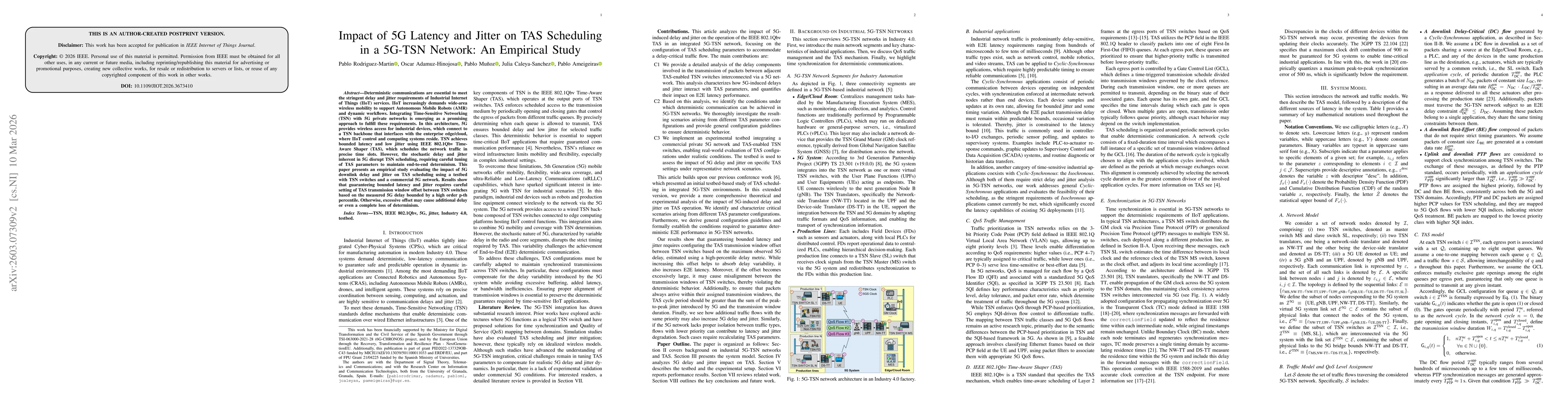 Thumbnail for Impact of 5G Latency and Jitter on TAS Scheduling in a 5G-TSN Network: An Empirical Study