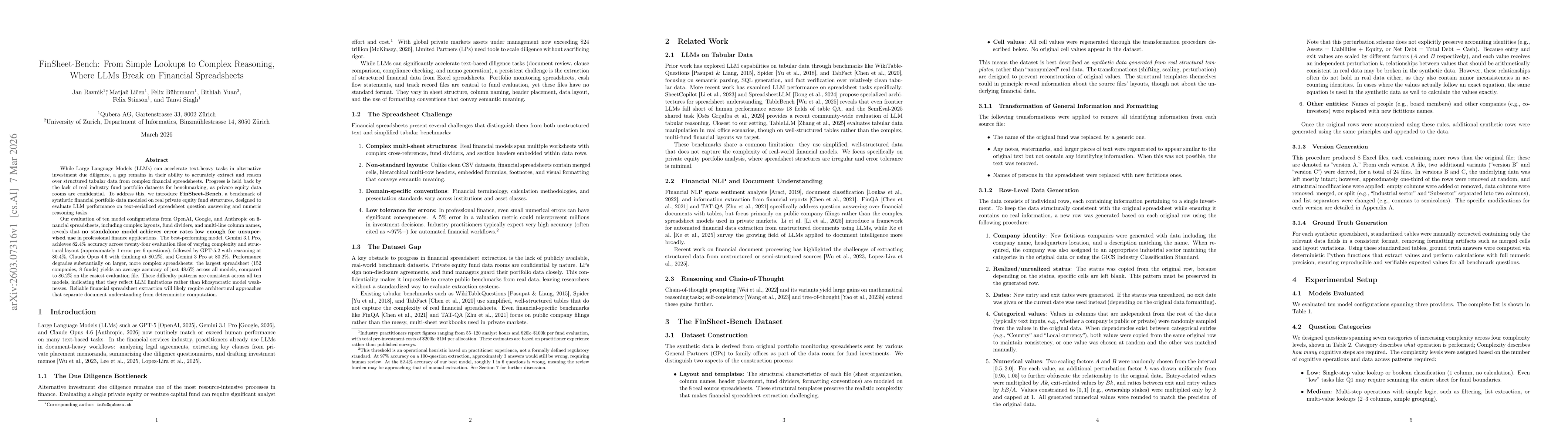 Thumbnail for FinSheet-Bench: From Simple Lookups to Complex Reasoning, Where LLMs Break on Financial Spreadsheets