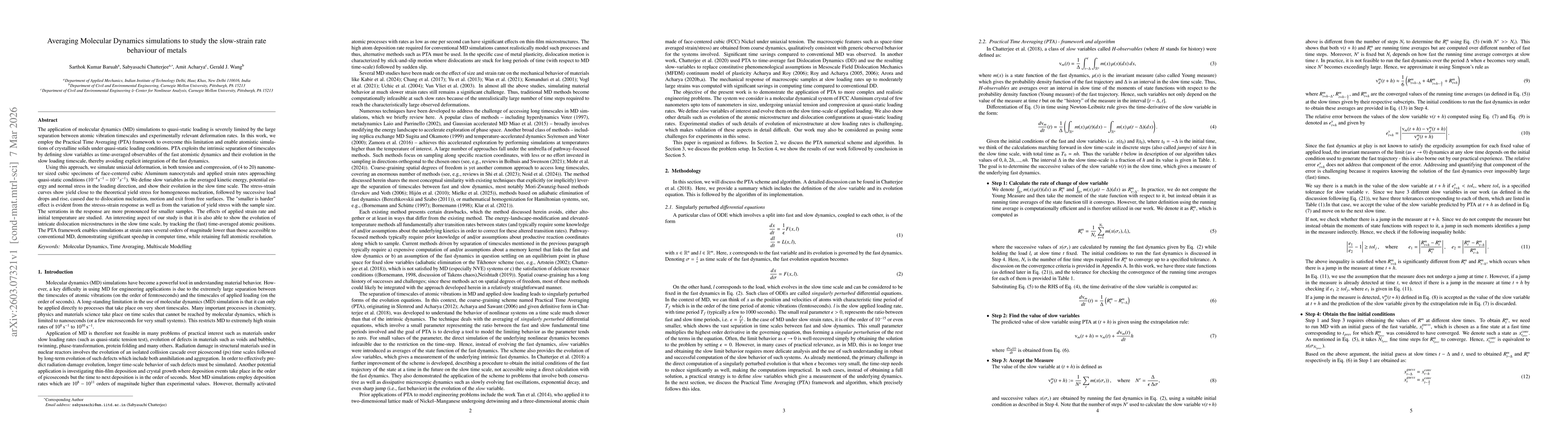 Thumbnail for Averaging Molecular Dynamics simulations to study the slow-strain rate behavior of metals
