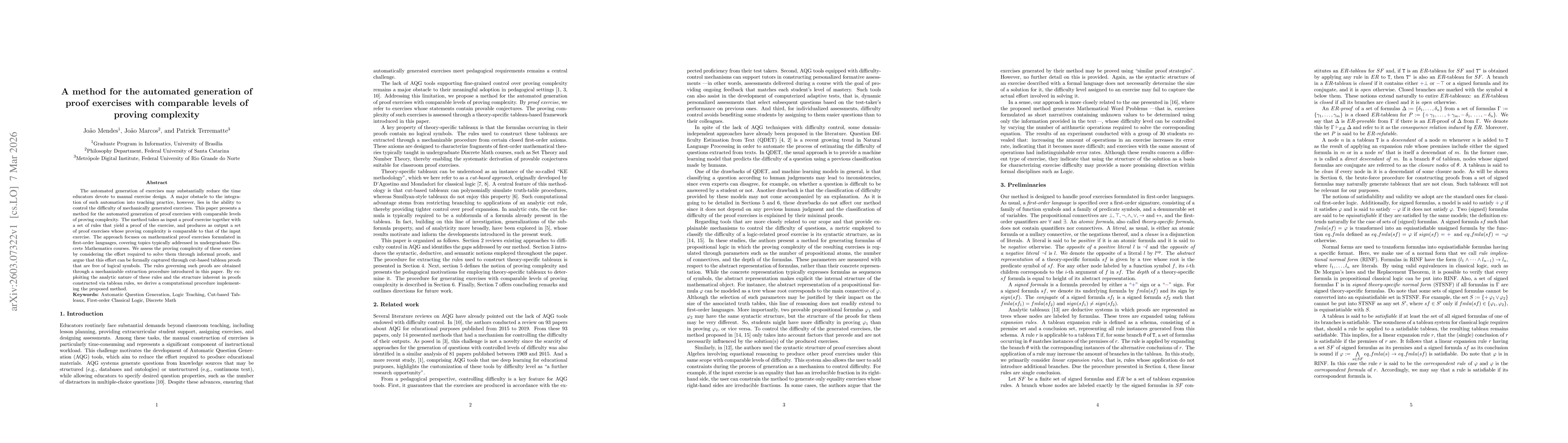 Thumbnail for A method for the automated generation of proof exercises with comparable levels of proving complexity