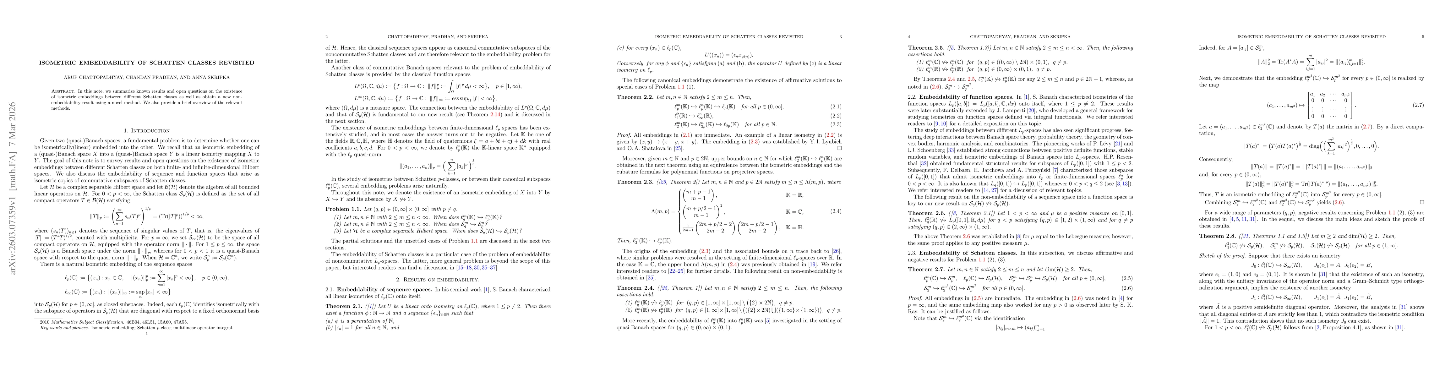 Thumbnail for Isometric Embeddability of Schatten Classes Revisited