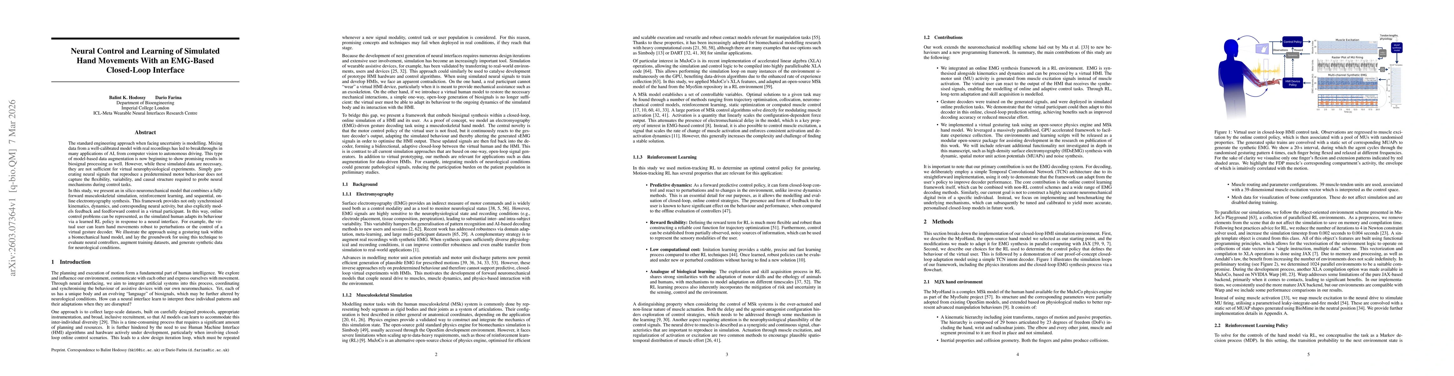Thumbnail for Neural Control and Learning of Simulated Hand Movements With an EMG-Based Closed-Loop Interface