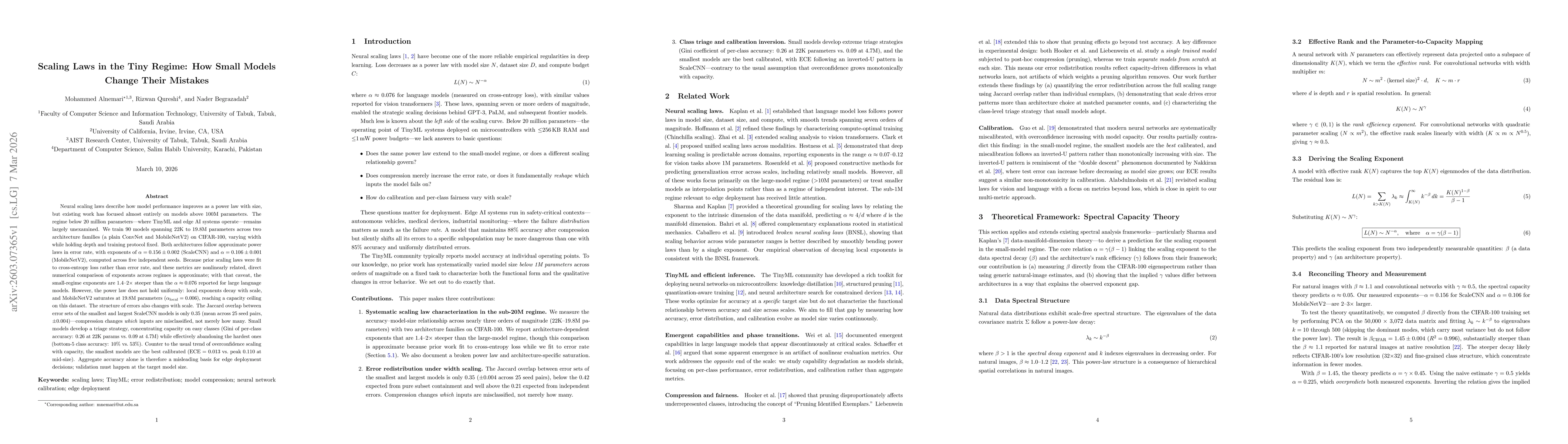 Thumbnail for Scaling Laws in the Tiny Regime: How Small Models Change Their Mistakes