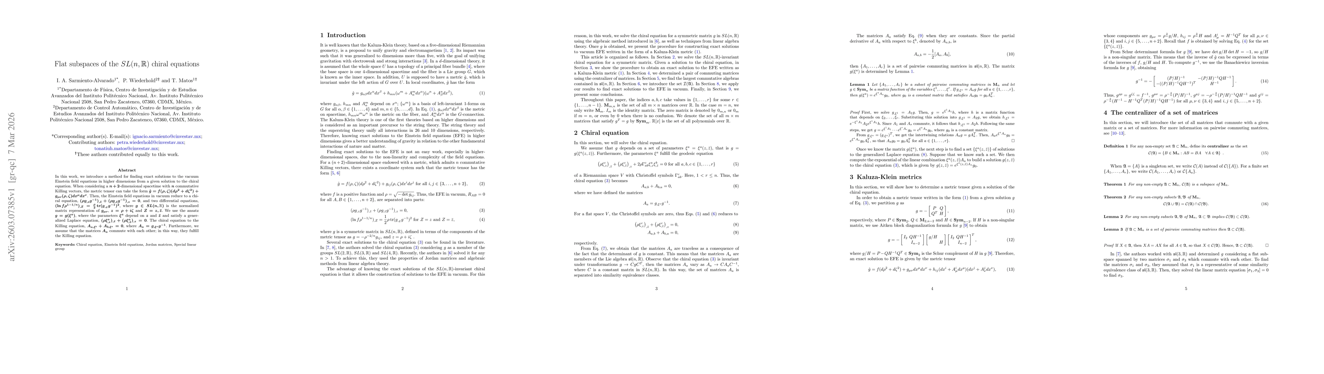 Thumbnail for Flat subspaces of the $SL(n,\mathbb{R})$ chiral equations