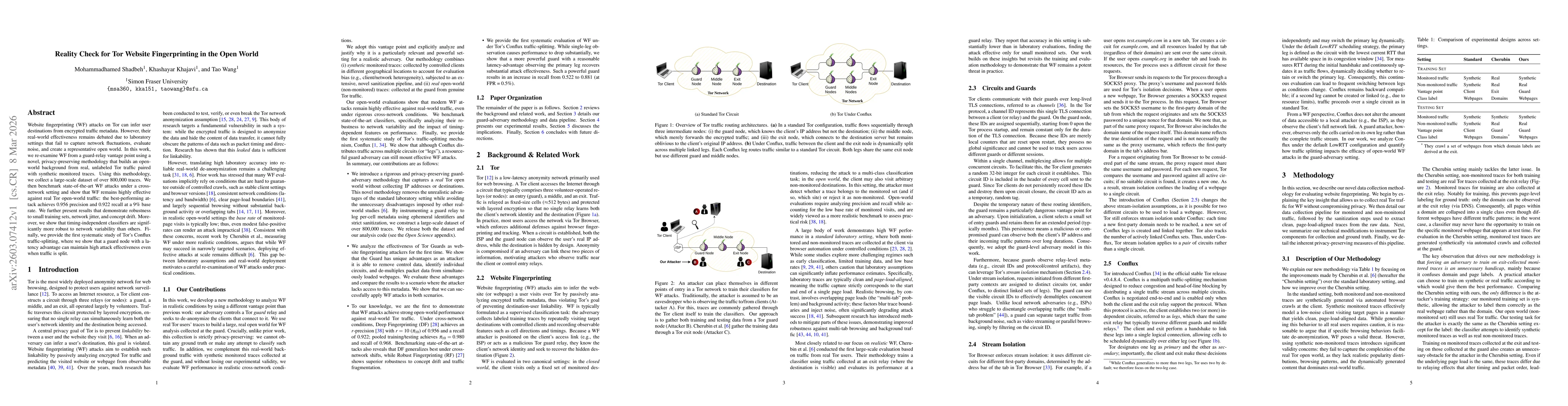 Thumbnail for Reality Check for Tor Website Fingerprinting in the Open World