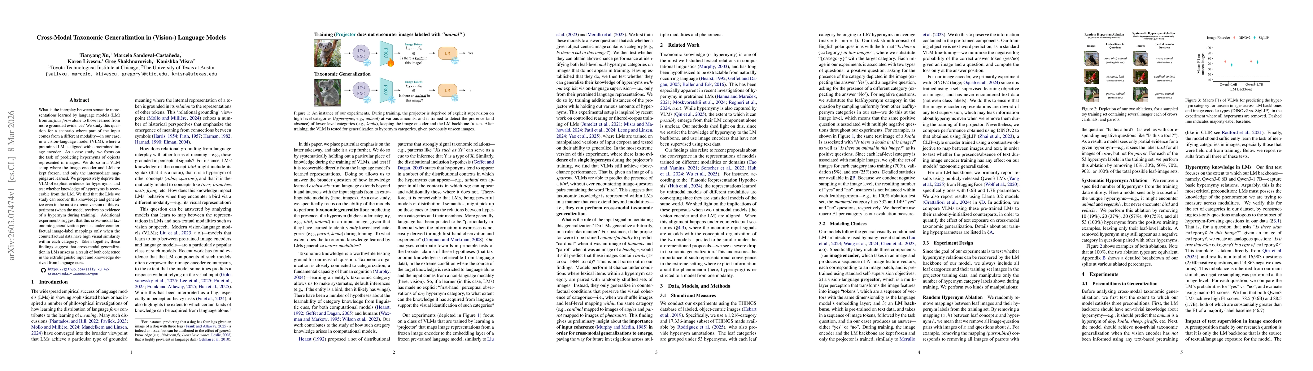 Thumbnail for Cross-Modal Taxonomic Generalization in (Vision-) Language Models