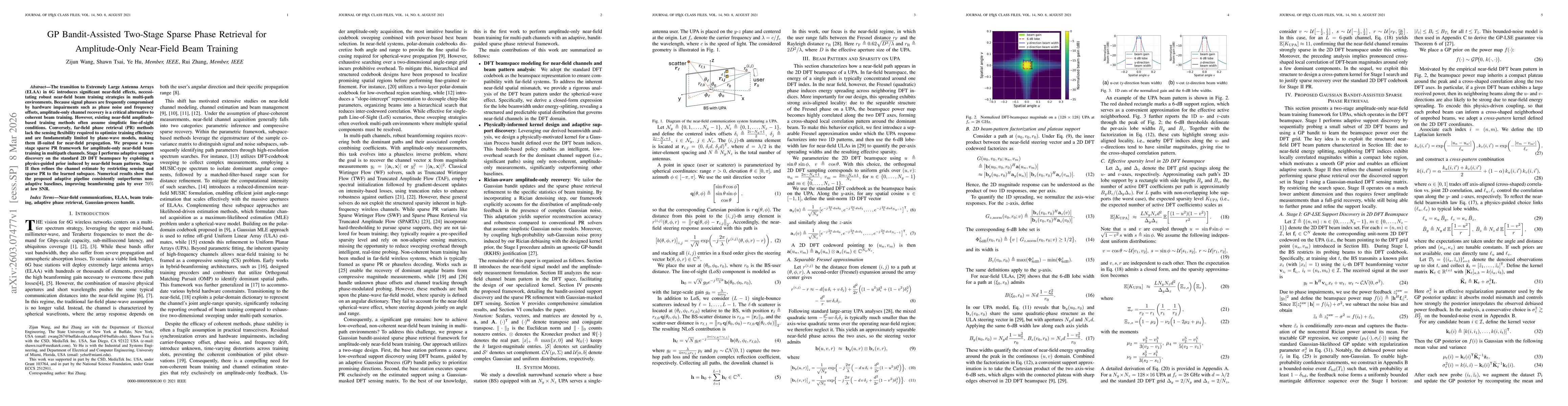 Thumbnail for GP Bandit-Assisted Two-Stage Sparse Phase Retrieval for Amplitude-Only Near-Field Beam Training