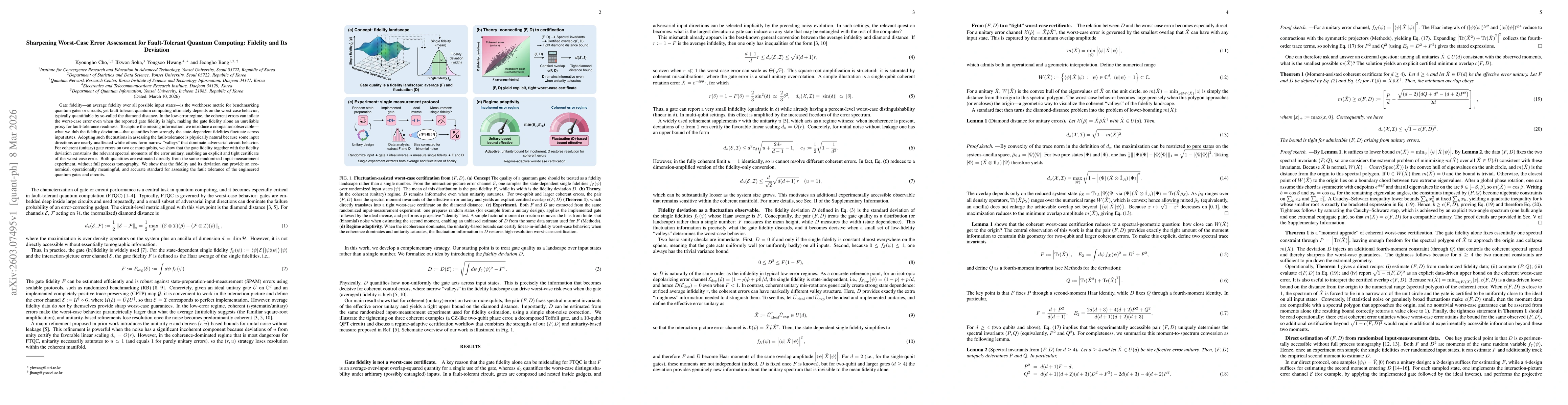Thumbnail for Sharpening Worst-Case Error Assessment for Fault-Tolerant Quantum Computing: Fidelity and Its Deviation