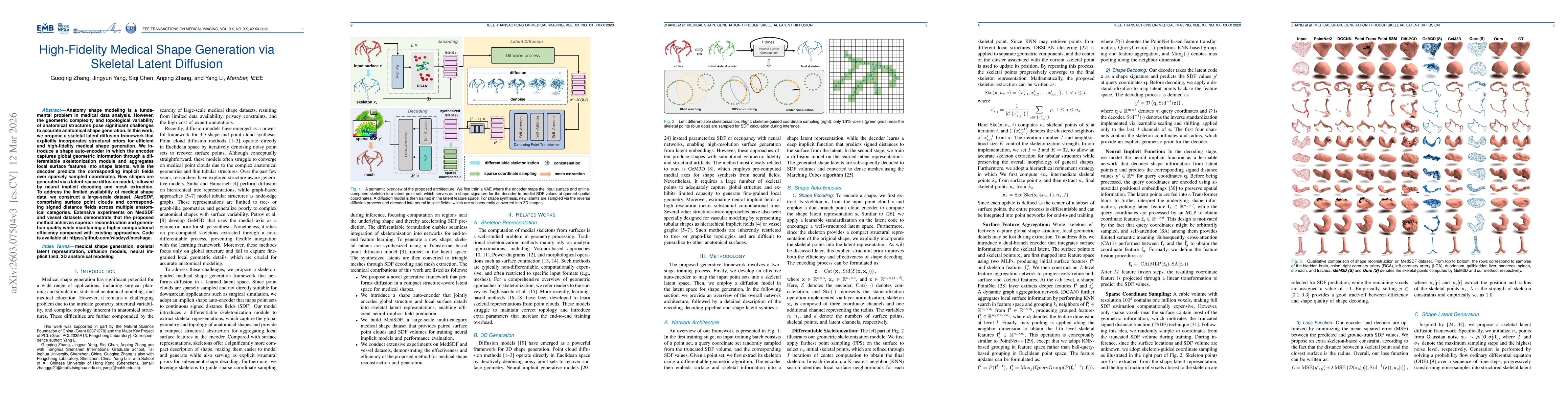 Thumbnail for High-Fidelity Medical Shape Generation via Skeletal Latent Diffusion