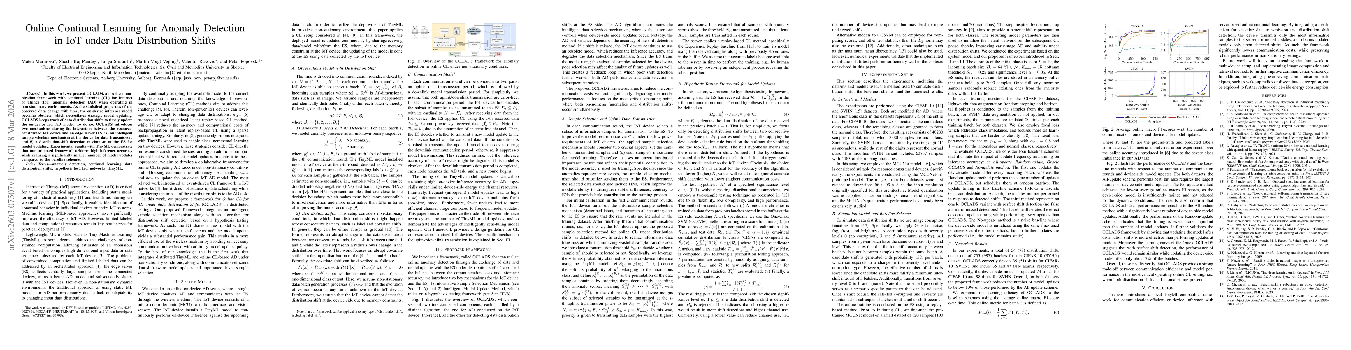 Thumbnail for Online Continual Learning for Anomaly Detection in IoT under Data Distribution Shifts