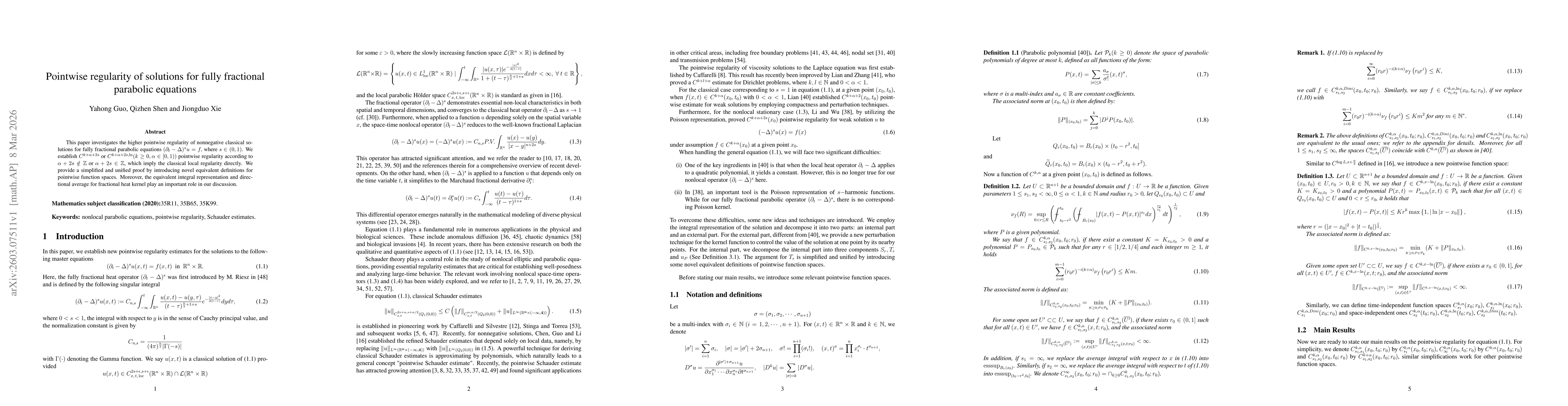 Thumbnail for Pointwise regularity of solutions for fully fractional parabolic equations