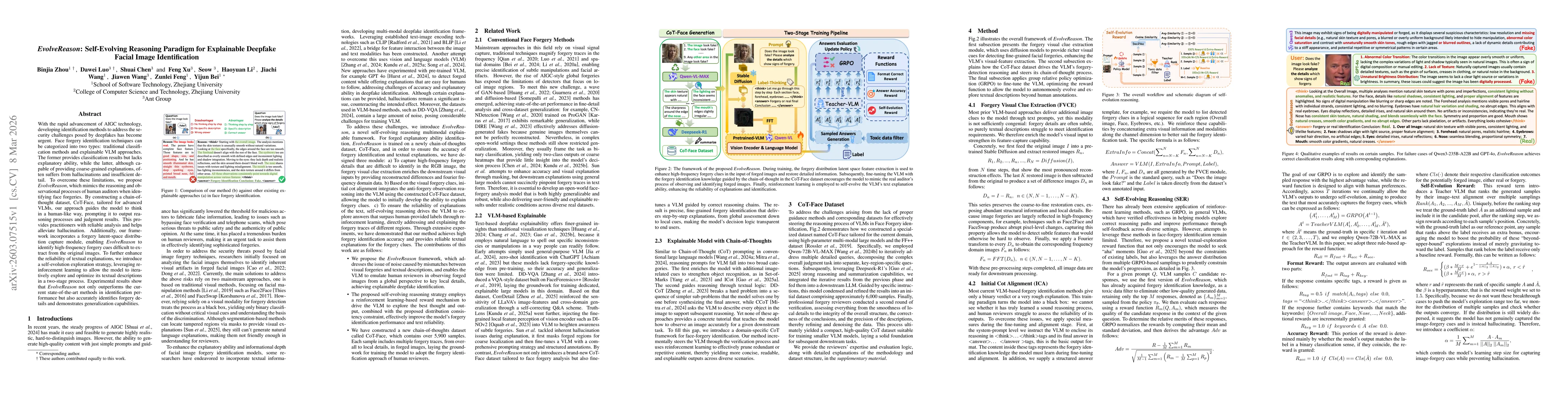 Thumbnail for EvolveReason: Self-Evolving Reasoning Paradigm for Explainable Deepfake Facial Image Identification
