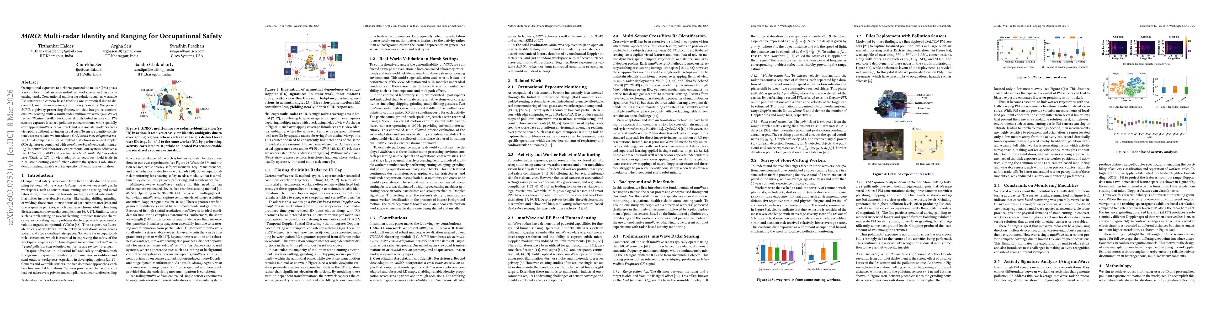Thumbnail for MIRO: Multi-radar Identity and Ranging for Occupational Safety