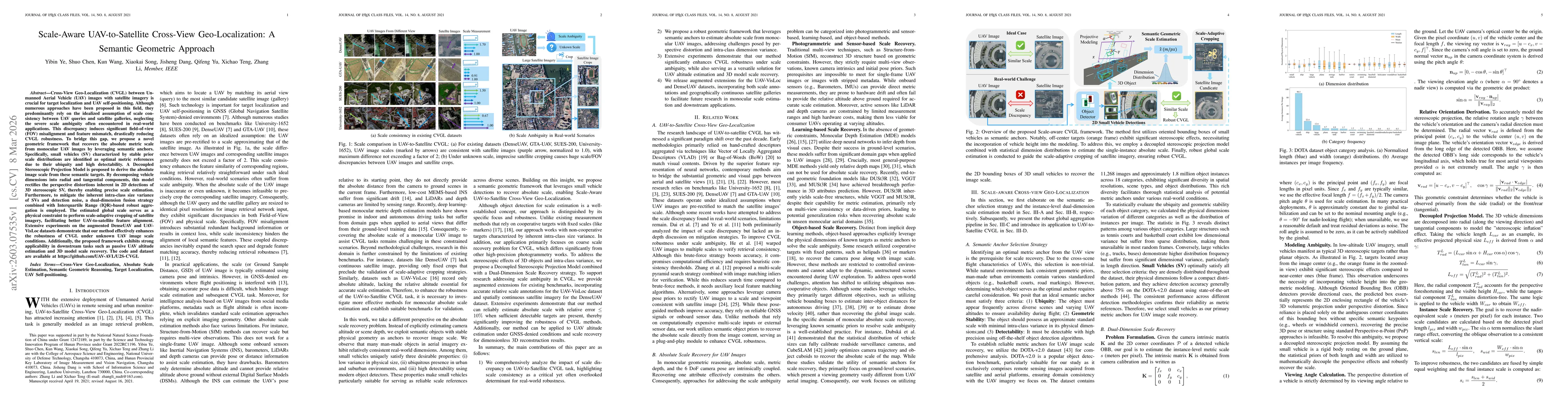 Thumbnail for Scale-Aware UAV-to-Satellite Cross-View Geo-Localization: A Semantic Geometric Approach