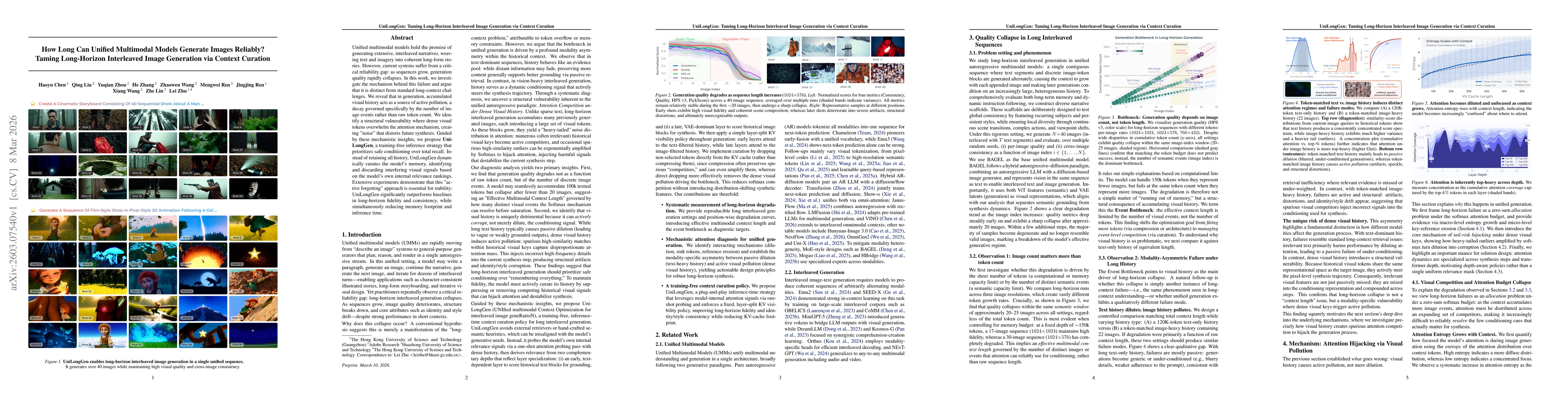 Thumbnail for How Long Can Unified Multimodal Models Generate Images Reliably? Taming Long-Horizon Interleaved Image Generation via Context Curation
