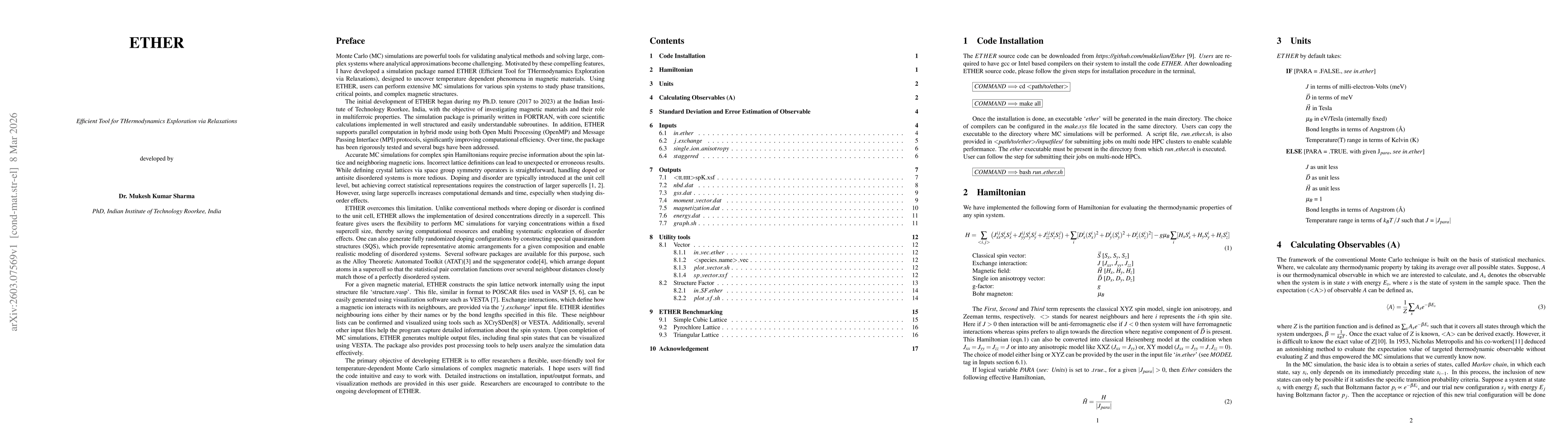 Thumbnail for ETHER: An Efficient Tool for Monte Carlo Simulations of Magnetic Systems