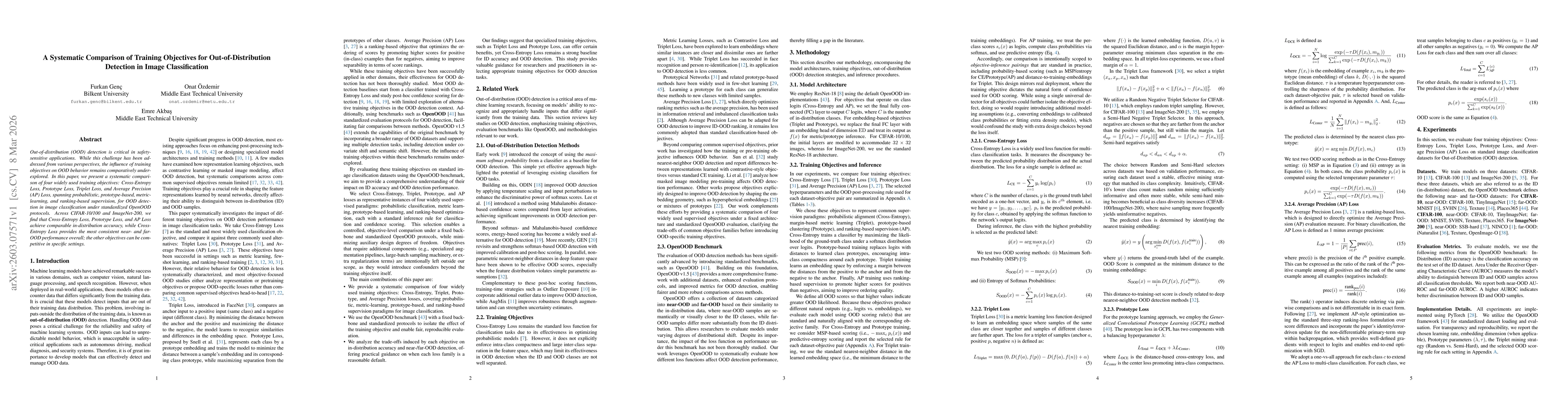 Thumbnail for A Systematic Comparison of Training Objectives for Out-of-Distribution Detection in Image Classification