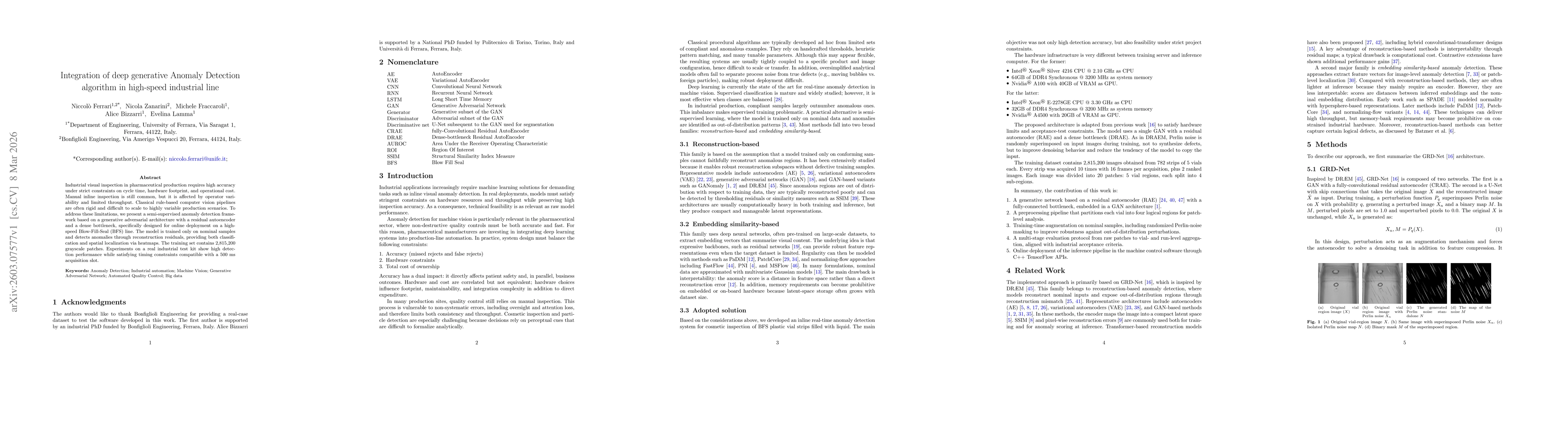 Thumbnail for Integration of deep generative Anomaly Detection algorithm in high-speed industrial line