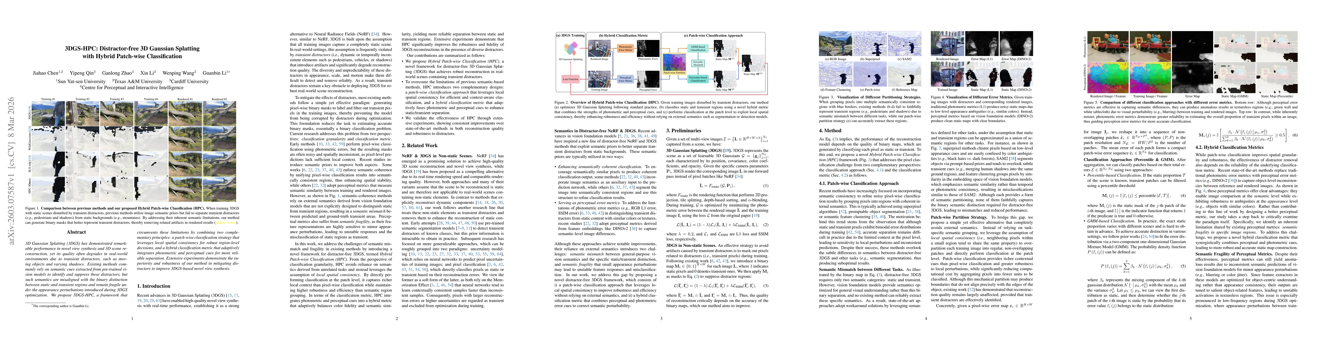 Thumbnail for 3DGS-HPC: Distractor-free 3D Gaussian Splatting with Hybrid Patch-wise Classification