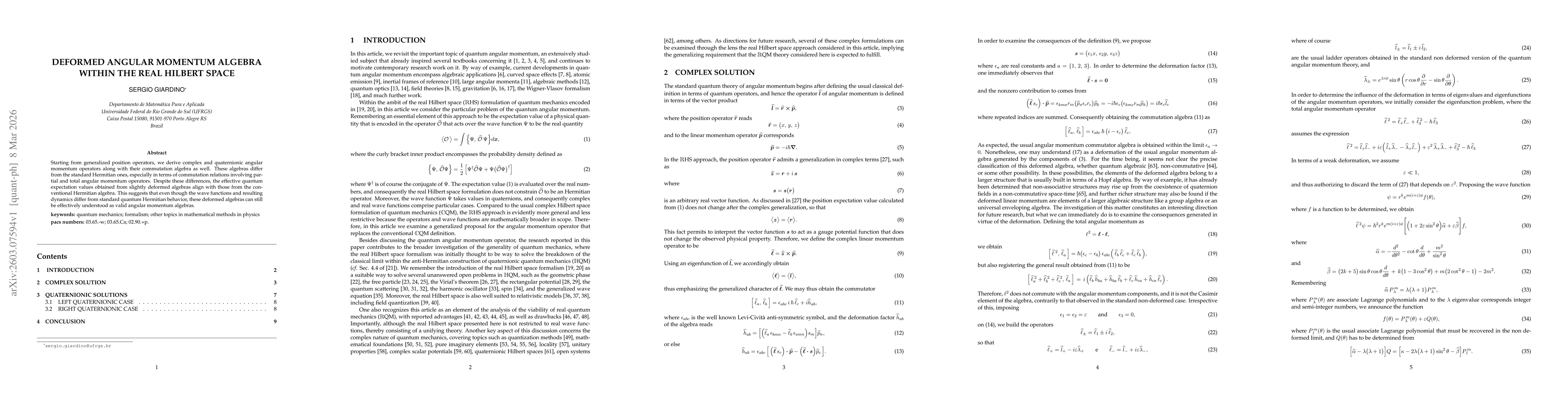 Thumbnail for Deformed angular momentum algebra within the real Hilbert space