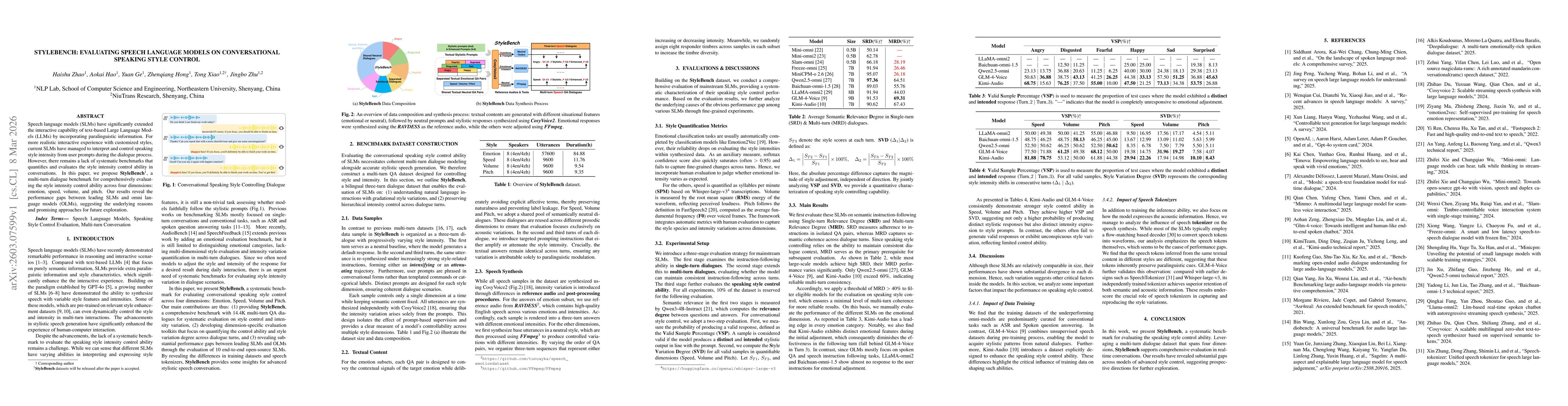 Thumbnail for StyleBench: Evaluating Speech Language Models on Conversational Speaking Style Control