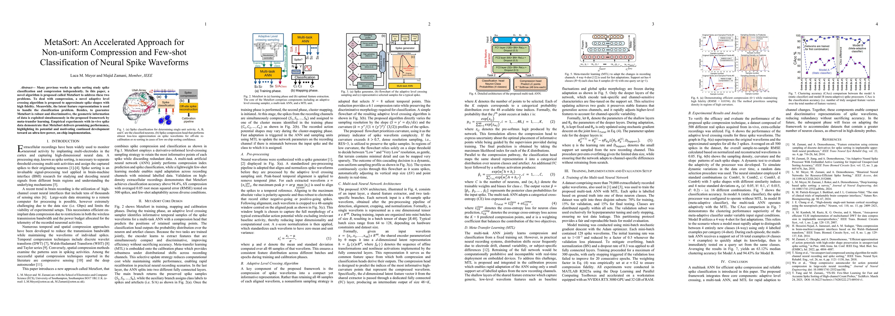 Thumbnail for MetaSort: An Accelerated Approach for Non-uniform Compression and Few-shot Classification of Neural Spike Waveforms