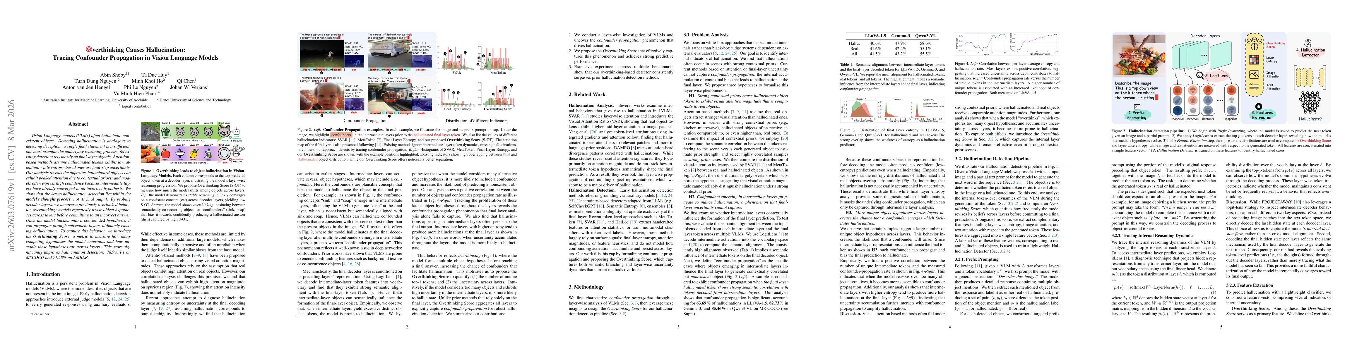 Thumbnail for Overthinking Causes Hallucination: Tracing Confounder Propagation in Vision Language Models