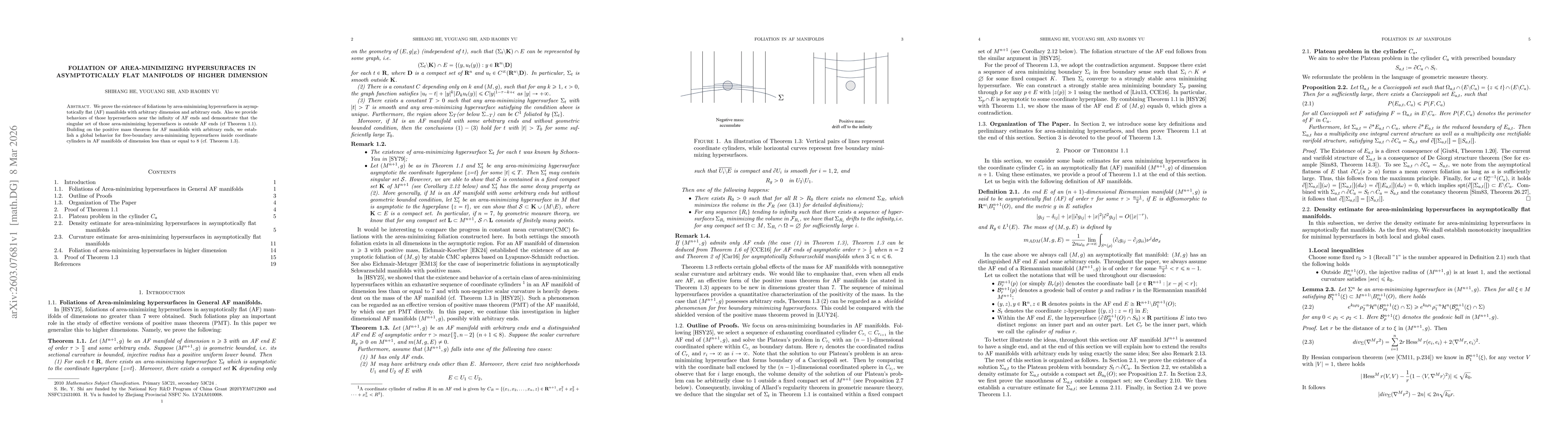 Thumbnail for Foliation of area-minimizing hypersurfaces in asymptotically flat manifolds of higher dimension