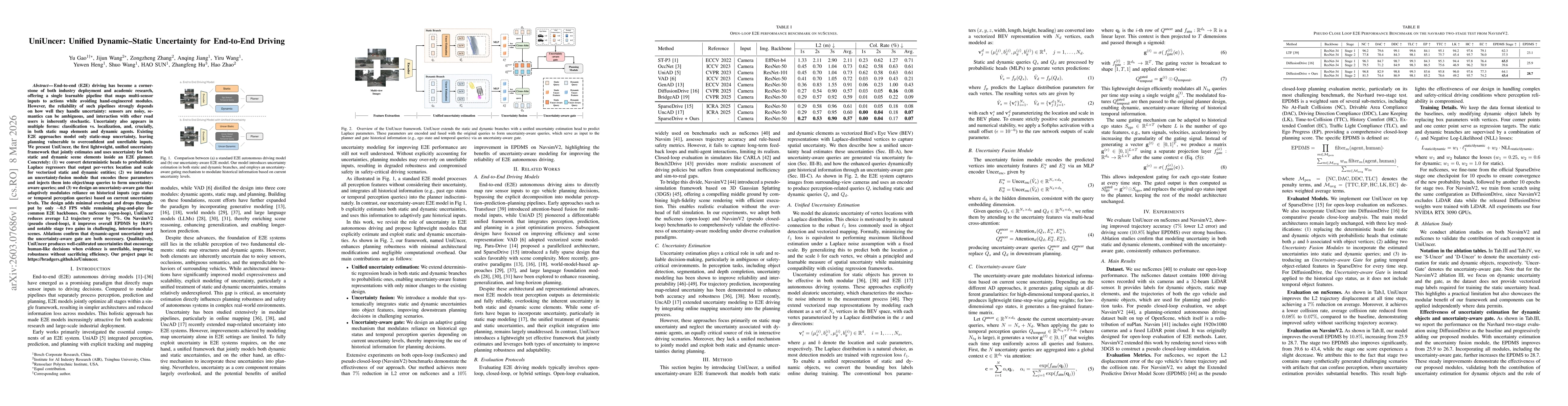 Thumbnail for UniUncer: Unified Dynamic Static Uncertainty for End to End Driving