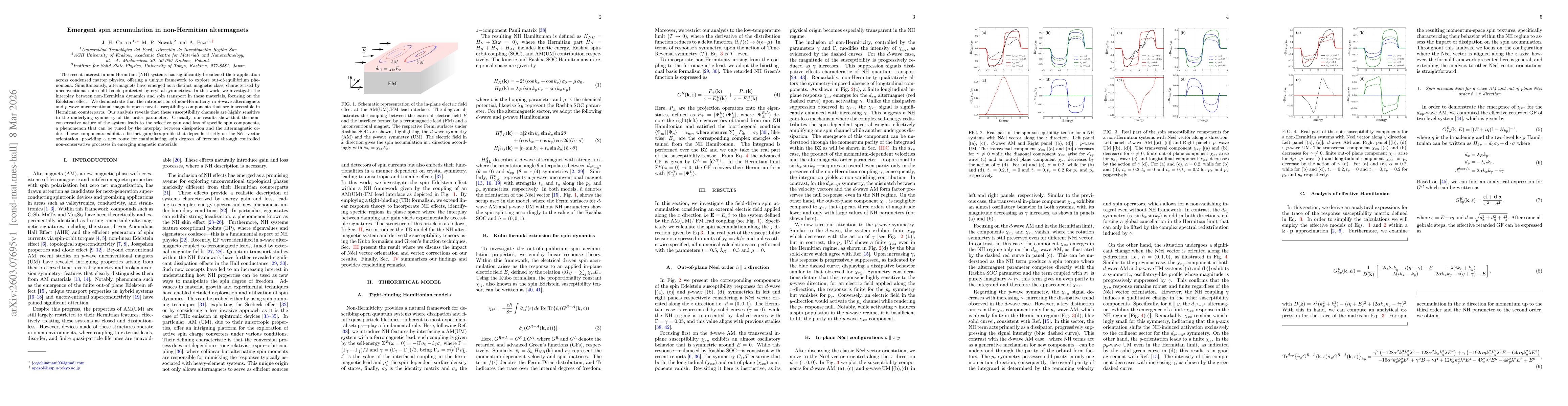 Thumbnail for Emergent spin accumulation in non-Hermitian altermagnets