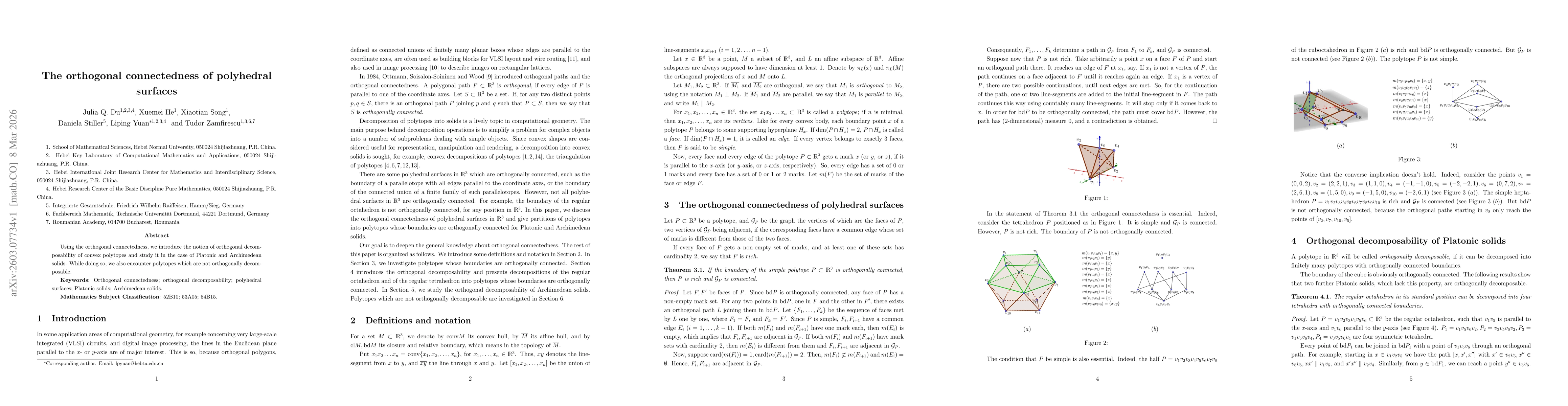Thumbnail for The orthogonal connectedness of polyhedral surfaces
