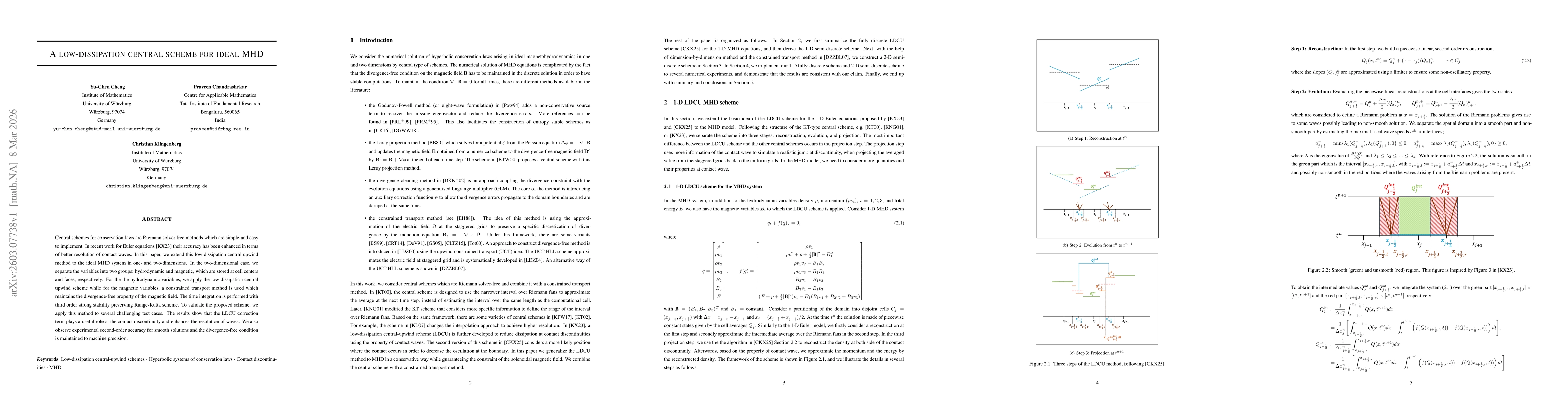 Thumbnail for A low-dissipation central scheme for ideal MHD