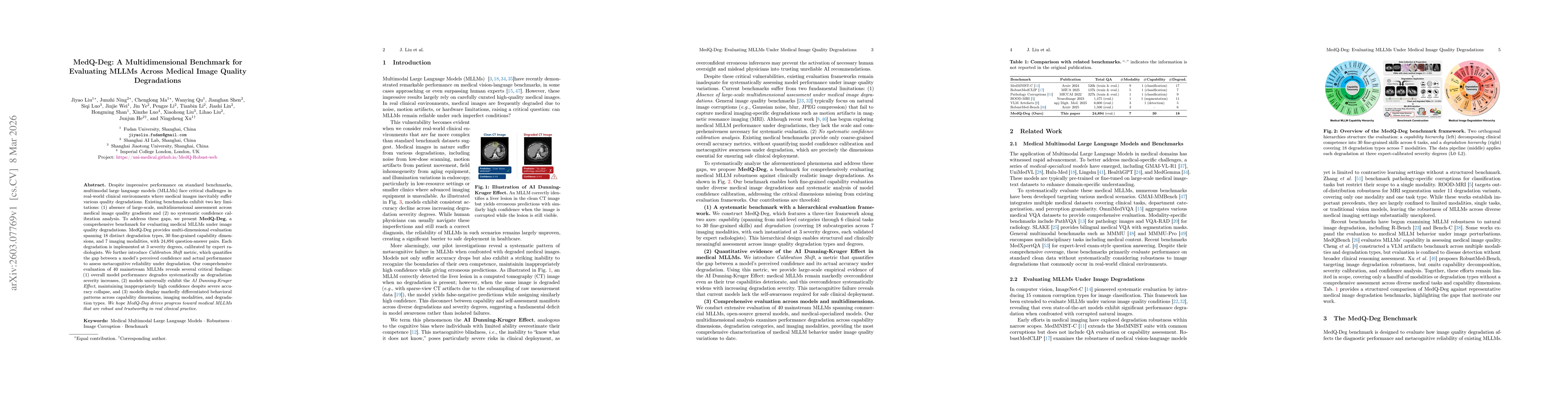Thumbnail for MedQ-Deg: A Multidimensional Benchmark for Evaluating MLLMs Across Medical Image Quality Degradations