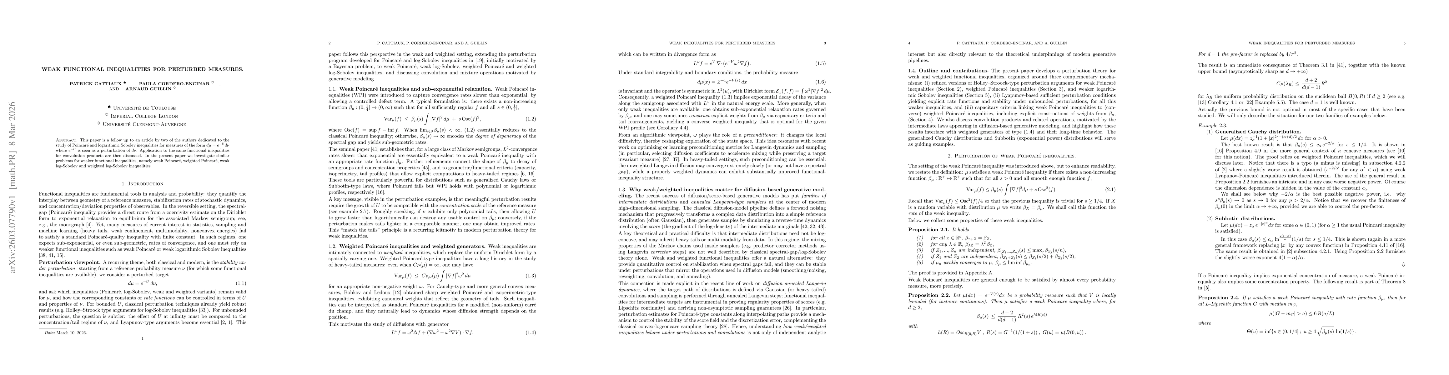 Thumbnail for Weak Functional Inequalities for Perturbed Measures