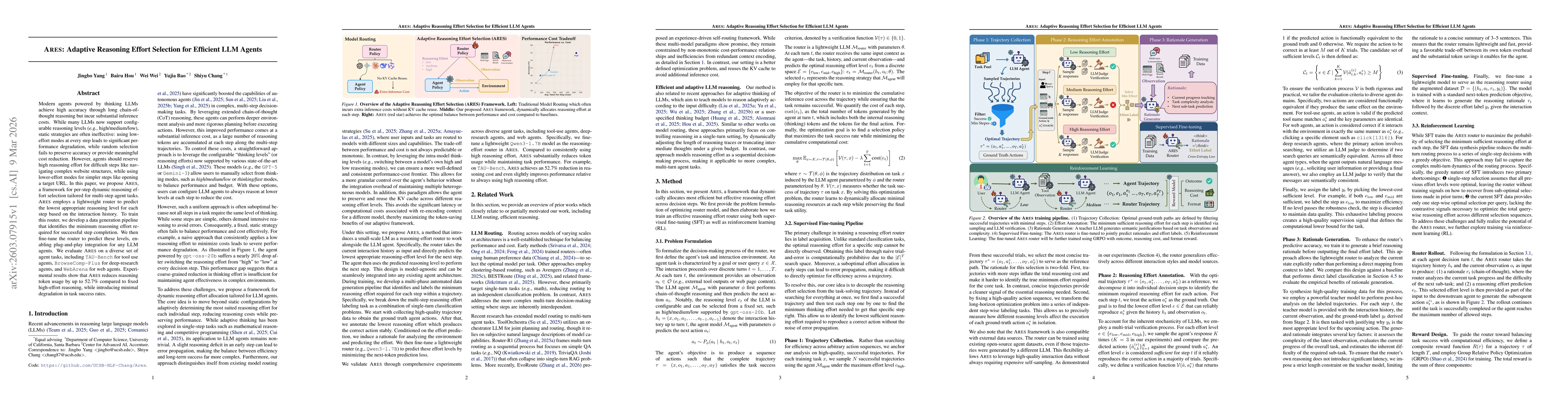Thumbnail for Ares: Adaptive Reasoning Effort Selection for Efficient LLM Agents