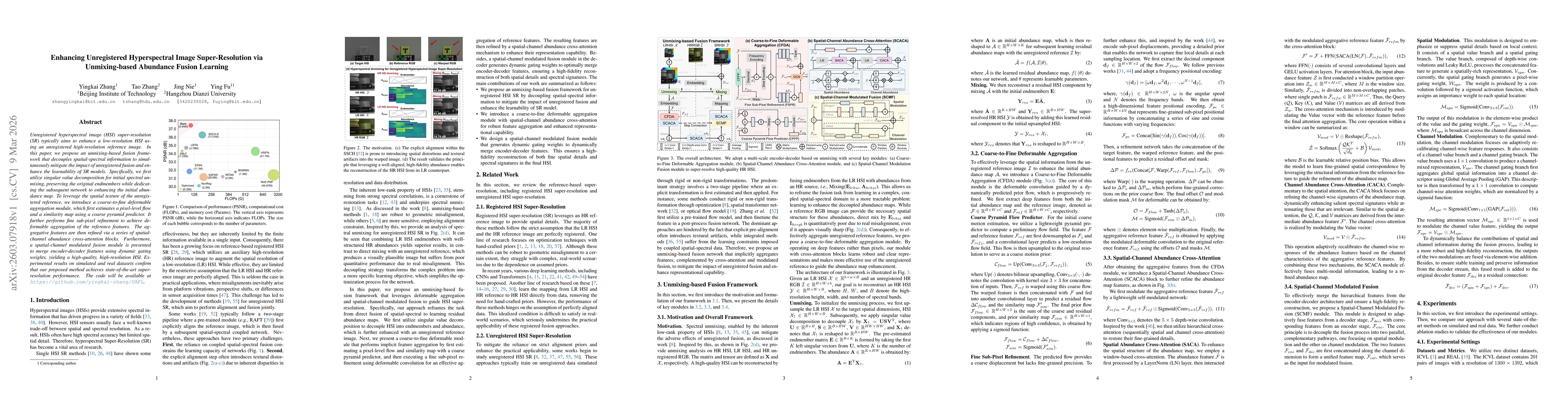 Thumbnail for Enhancing Unregistered Hyperspectral Image Super-Resolution via Unmixing-based Abundance Fusion Learning