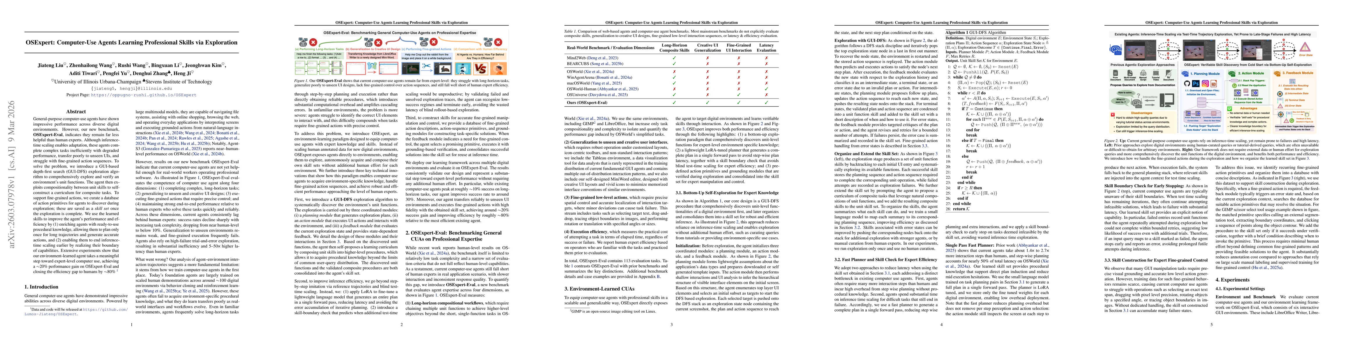 Thumbnail for OSExpert: Computer-Use Agents Learning Professional Skills via Exploration