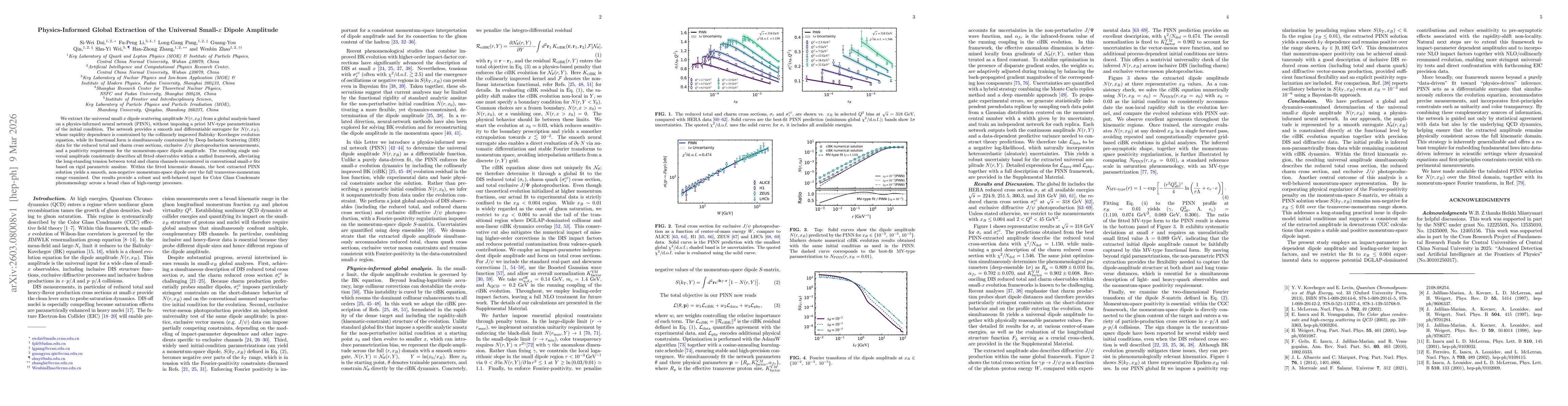 Thumbnail for Physics-Informed Global Extraction of the Universal Small-$x$ Dipole Amplitude