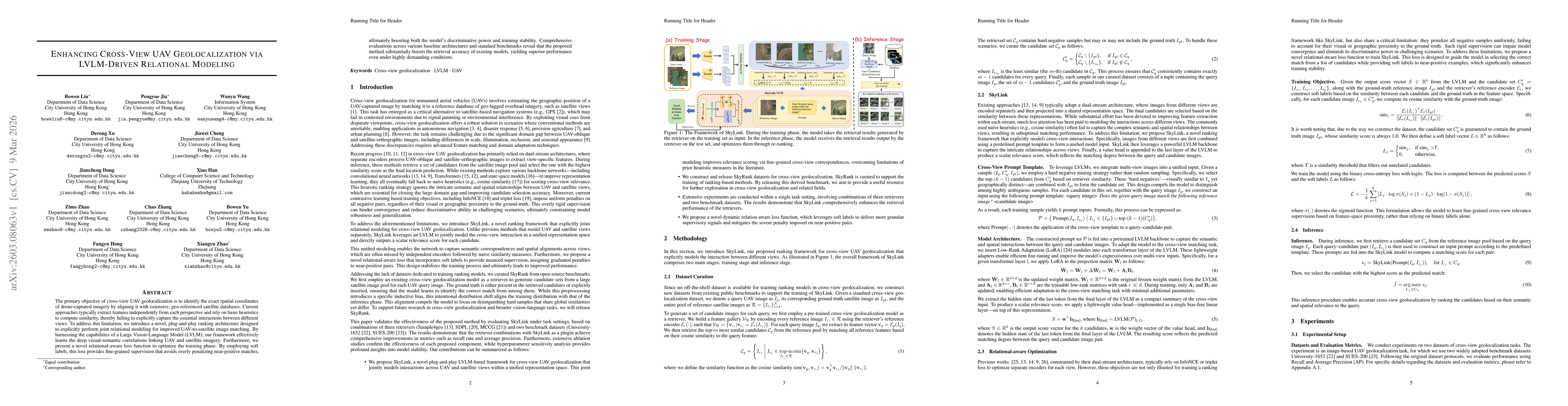 Thumbnail for Enhancing Cross-View UAV Geolocalization via LVLM-Driven Relational Modeling