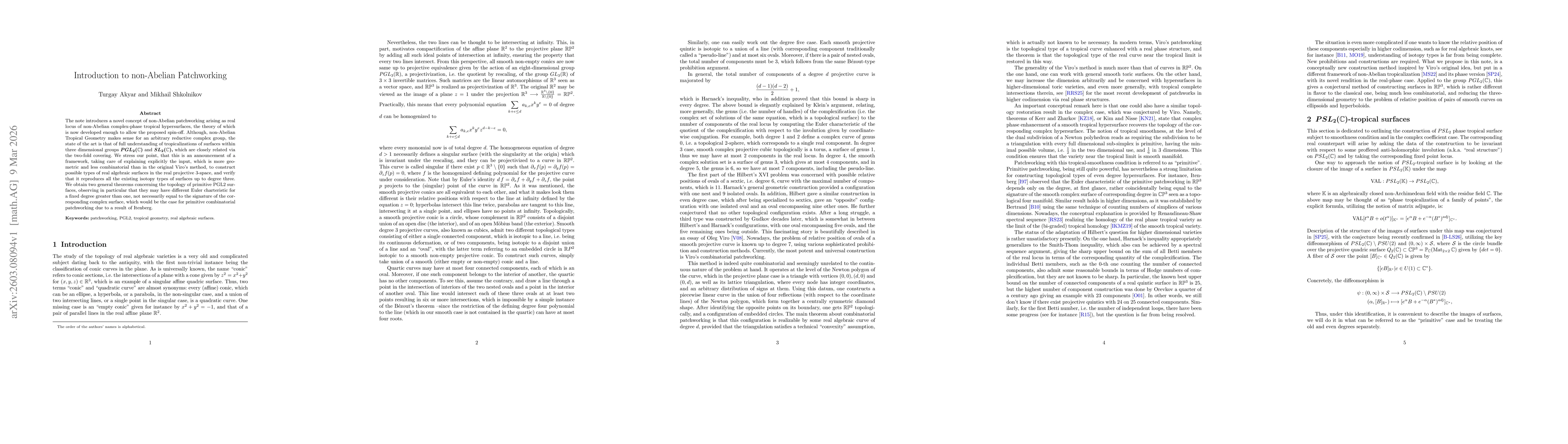 Thumbnail for Introduction to non-Abelian Patchworking