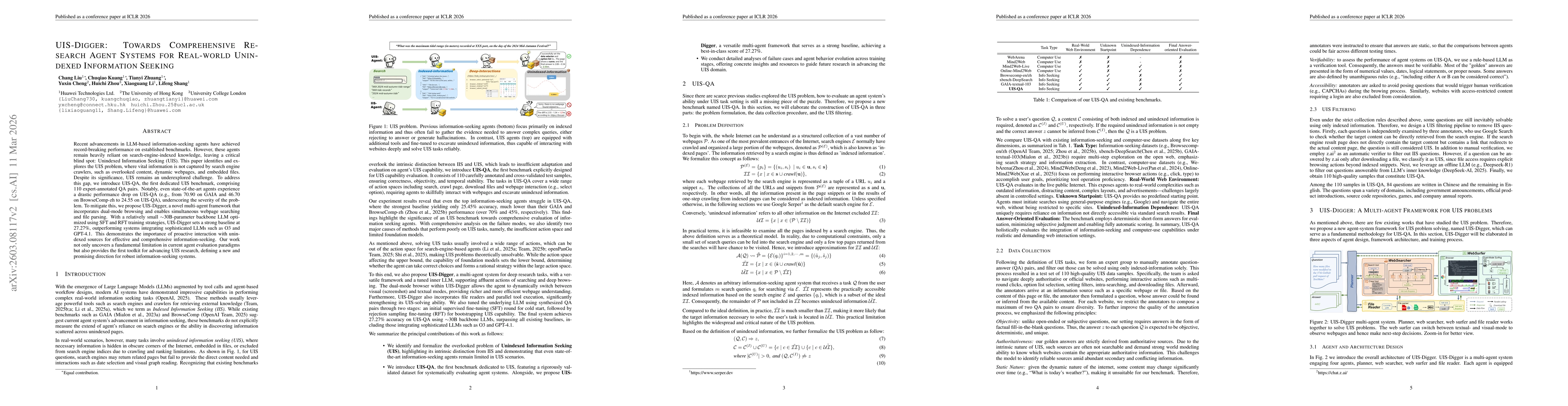 Thumbnail for UIS-Digger: Towards Comprehensive Research Agent Systems for Real-world Unindexed Information Seeking