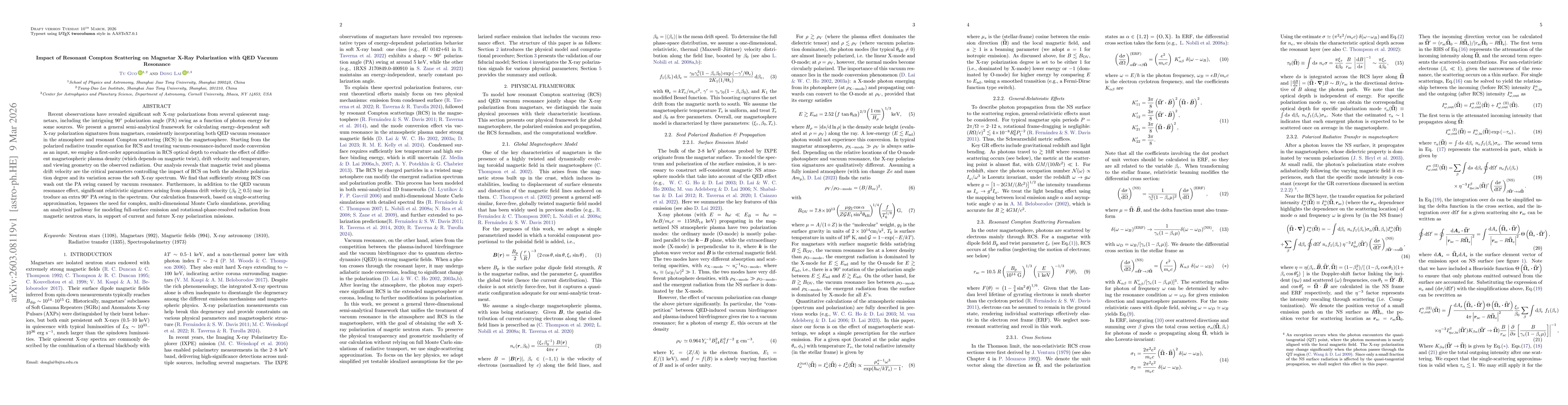Thumbnail for Impact of Resonant Compton Scattering on Magnetar X-Ray Polarization with QED Vacuum Resonance