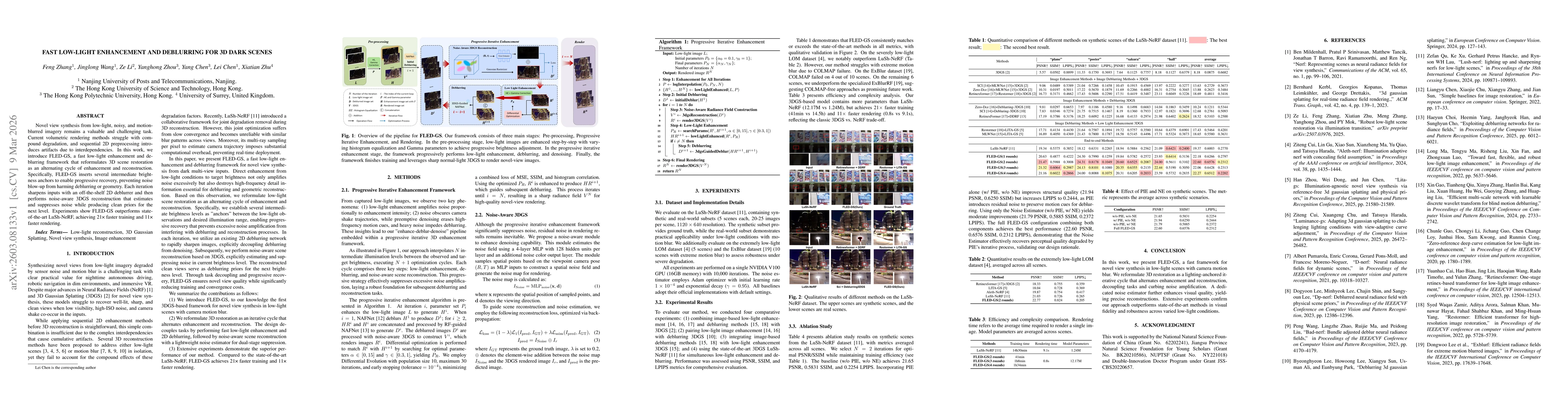 Thumbnail for Fast Low-light Enhancement and Deblurring for 3D Dark Scenes