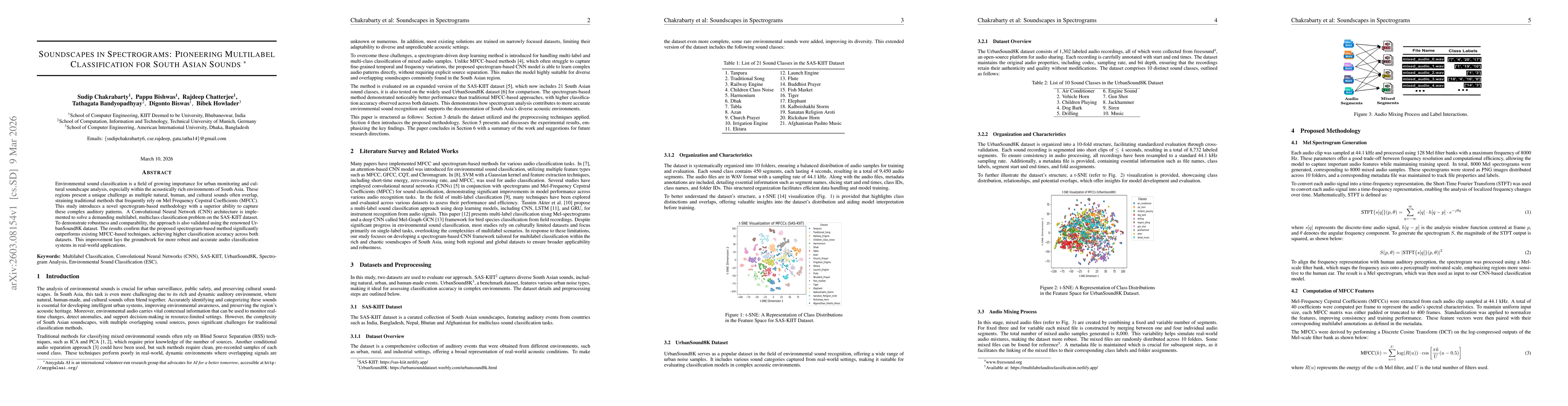 Thumbnail for Soundscapes in Spectrograms: Pioneering Multilabel Classification for South Asian Sounds