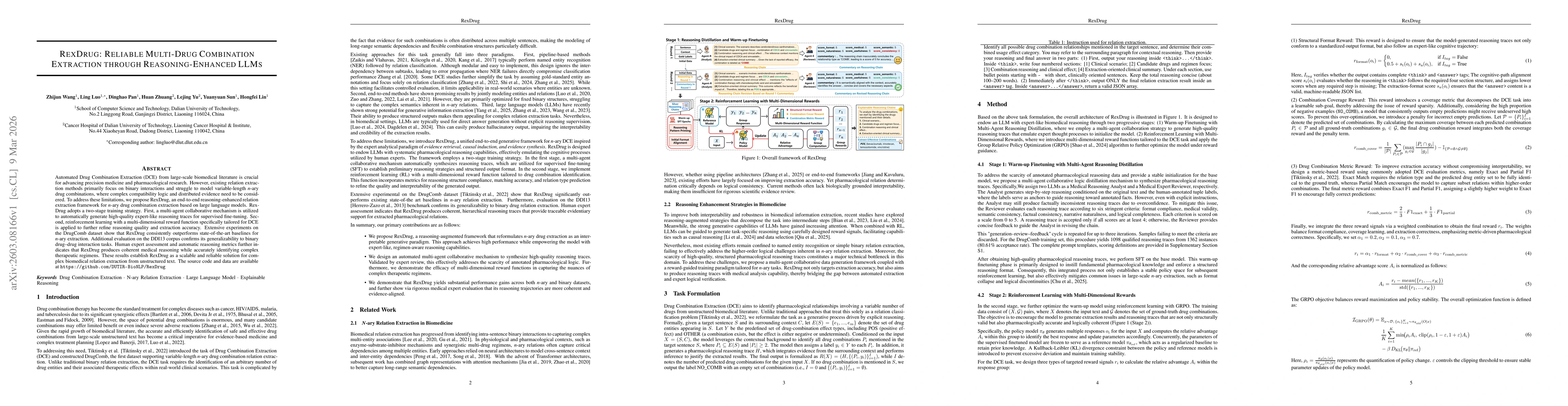 Thumbnail for RexDrug: Reliable Multi-Drug Combination Extraction through Reasoning-Enhanced LLMs
