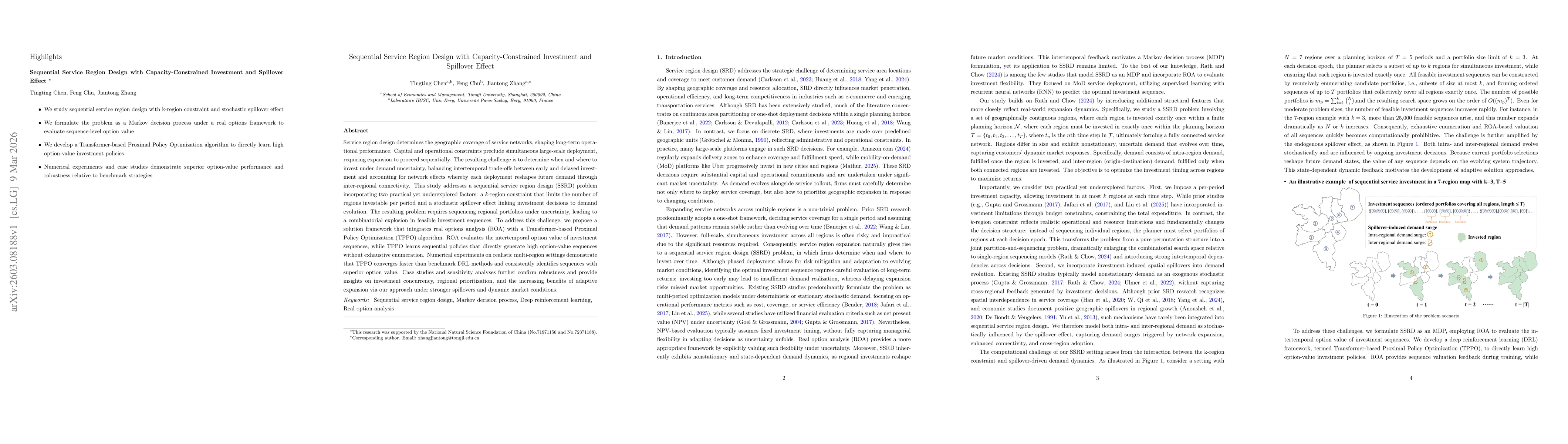 Thumbnail for Sequential Service Region Design with Capacity-Constrained Investment and Spillover Effect
